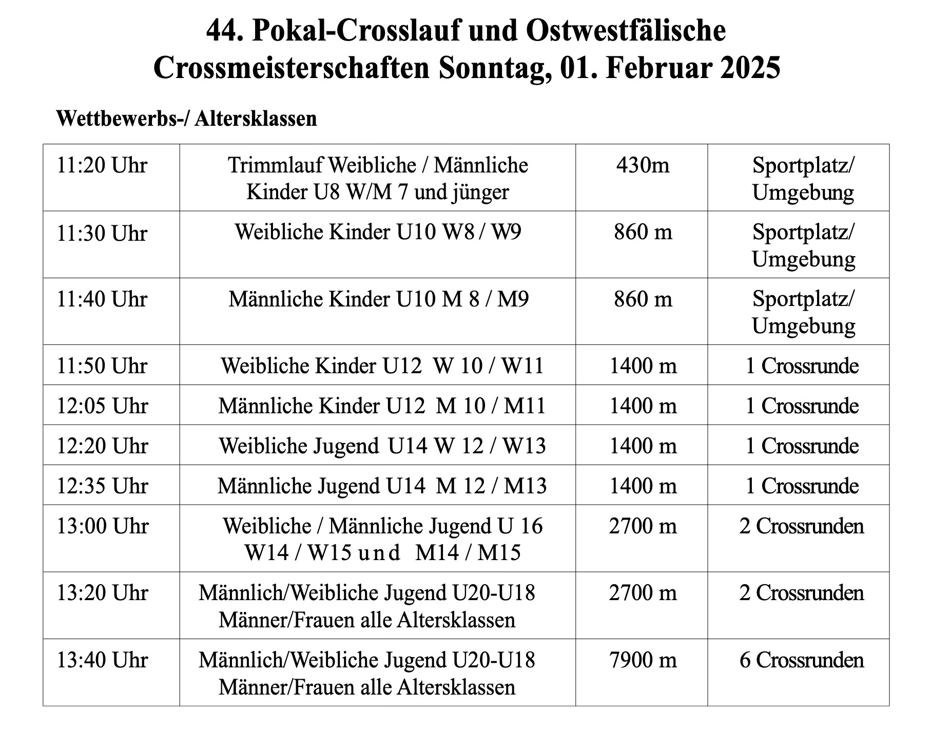 Zeitplan owmcross2026